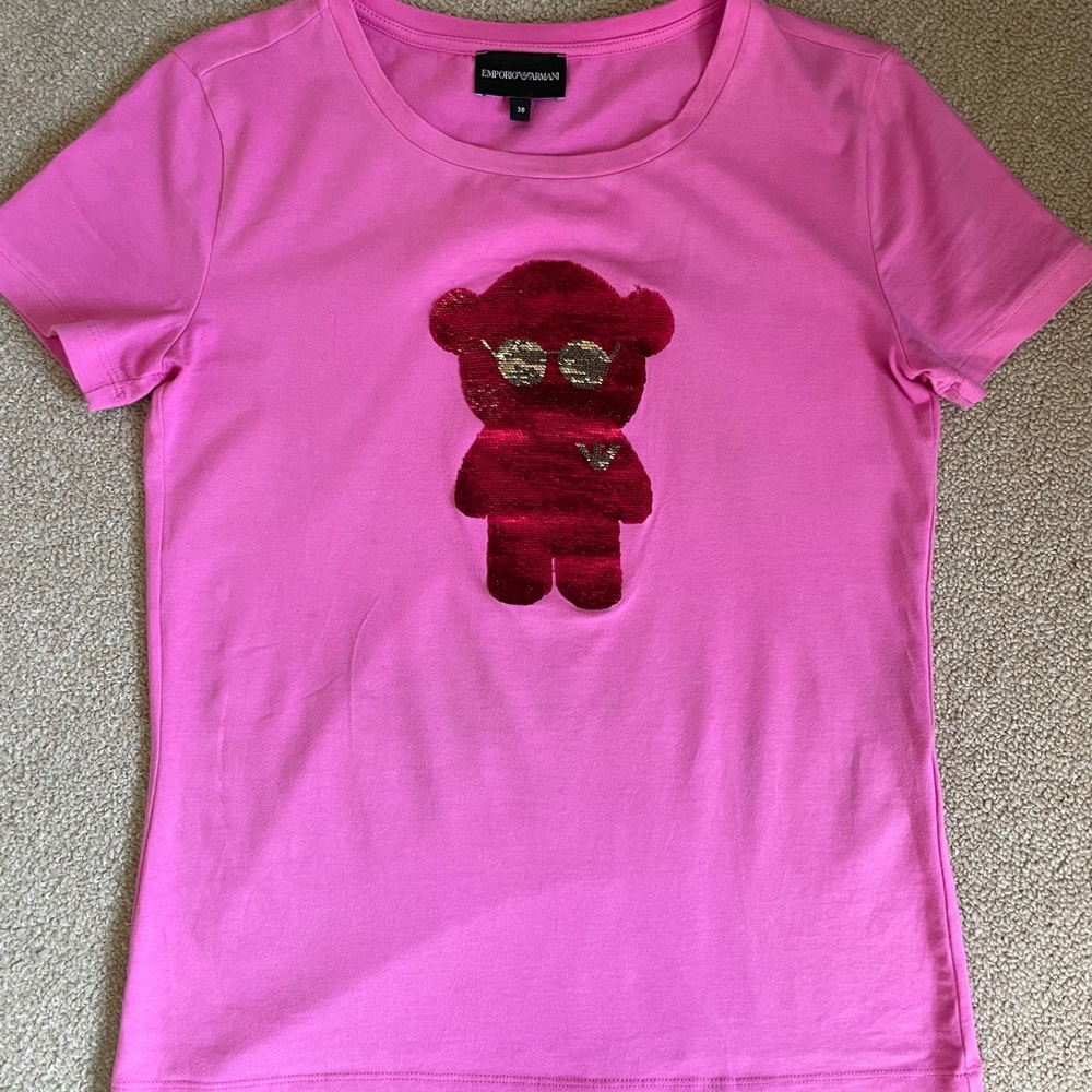 Armani Glitter Bear Tee